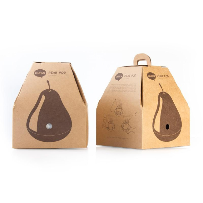 Pojemnik Qualy Pear Pod w kształcie gruszki, żółty