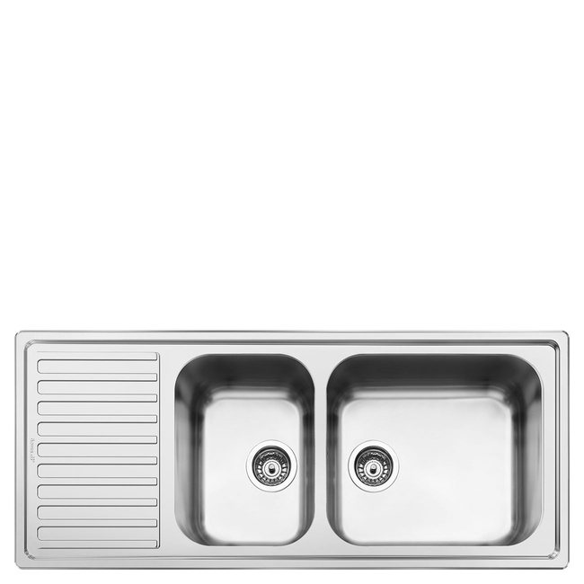 Smeg - Zlewozmywak ze stali nierdzewnej Alba Lgr116-2 Stal nierdzewna.