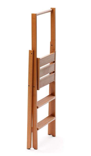 Drabina domowa Arredamenti Kimora 3, 3 stopnie z drewna bukowego, 116 cm, brązowa