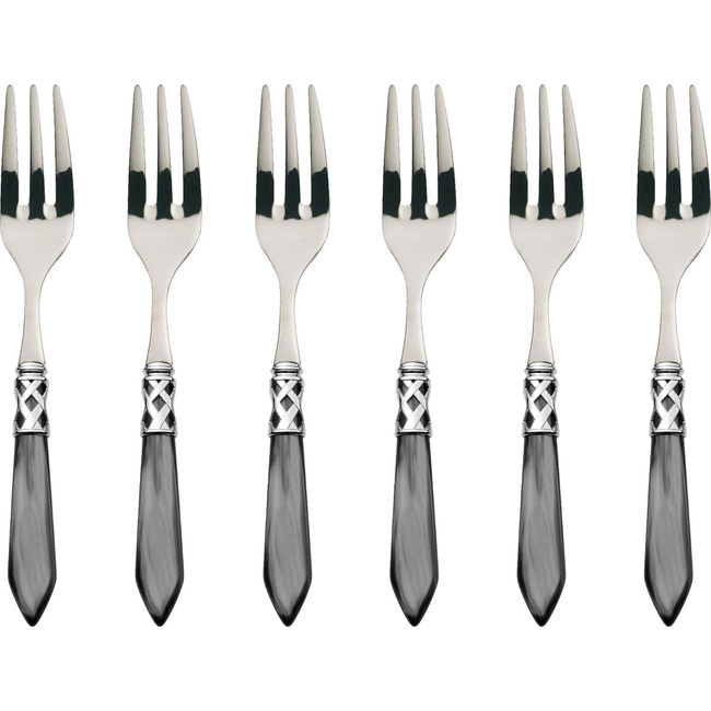 Aladdin Czarny Zestaw 6 Widelczyków Do Ciasta W Pudełku - Bugatti