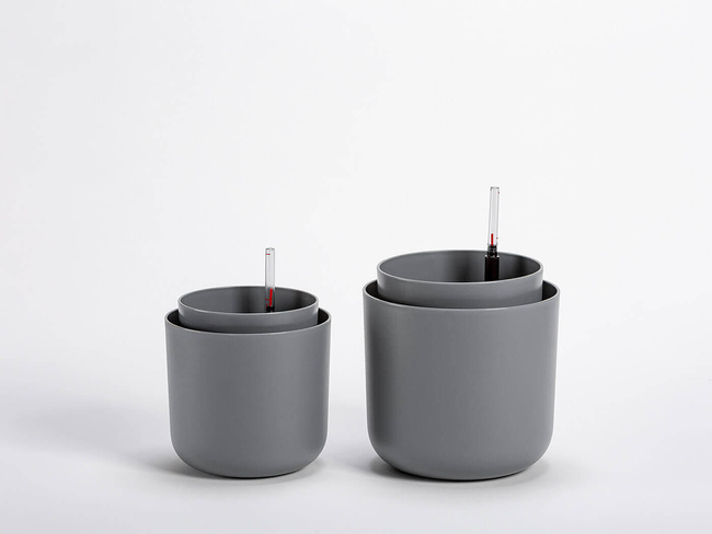 Plastia Tolita Donica Samonawadniająca Okrągła 19 cm - szary