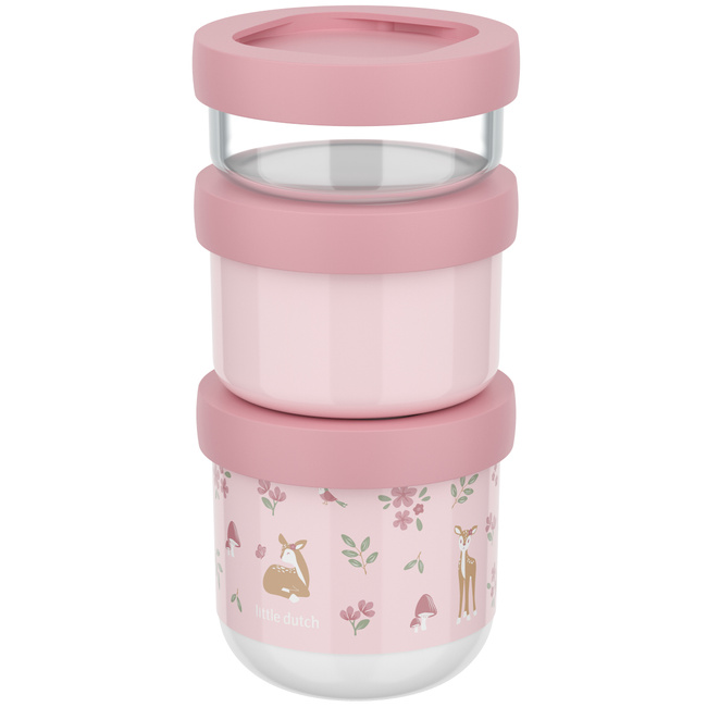 Pojemnik na przekąski piętrowalny Mio 3-częściowy Fairy & Garden 108034065406