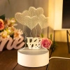Extralink Home | Lampka nocna cztery serca 3D | iluzja optyczna do sypialni USB