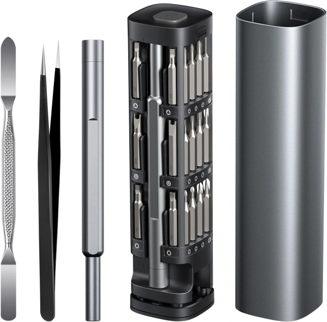 Wkrętak precyzyjny Extralink Powerlink 46 w 1, bity ze stali S2, etui aluminiowe