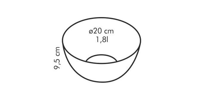 Szklana miska Giro 20 cm - Tescoma