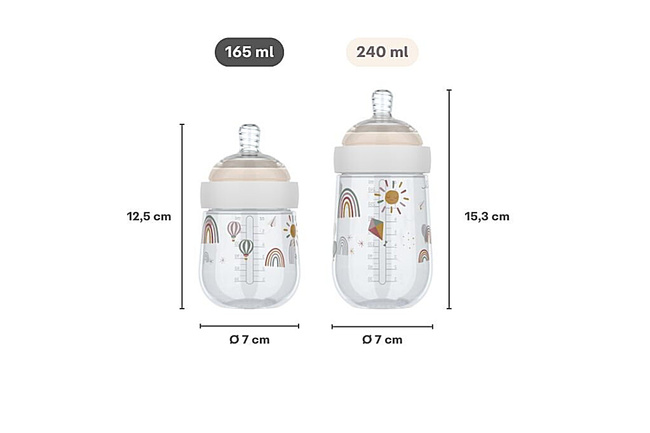 Butelka ze smoczkiem Mepal Mio 165 ml Sunshine & Rainbow