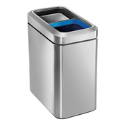 Kosz do segregacji Simplehuman Slim Open CW1470, 20 l (2 x 10 l), stal szczotkowana