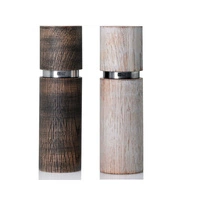 Zestaw młynków Textura antique, brąz/biały - Adhoc