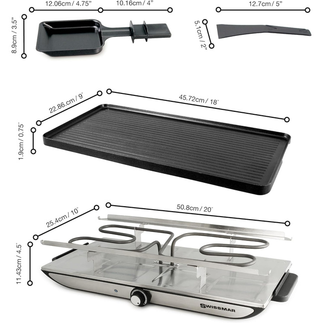 Swissmar Raclette Geneva Na 8osób, Srebrne