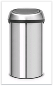 Kosz na śmieci Brabantia Touch Bin 60 l, stal matowa, z szerokim otworem