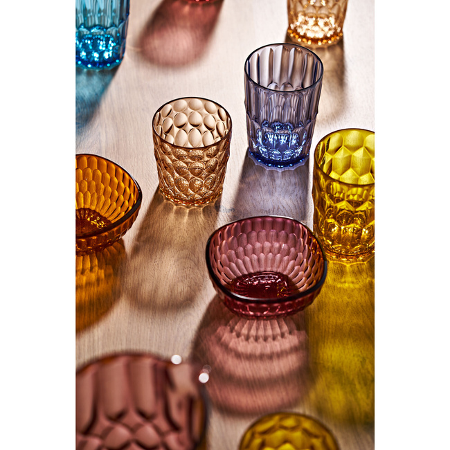 Wysoka szklanka Guzzini 400 ml Żółta Wzór 3