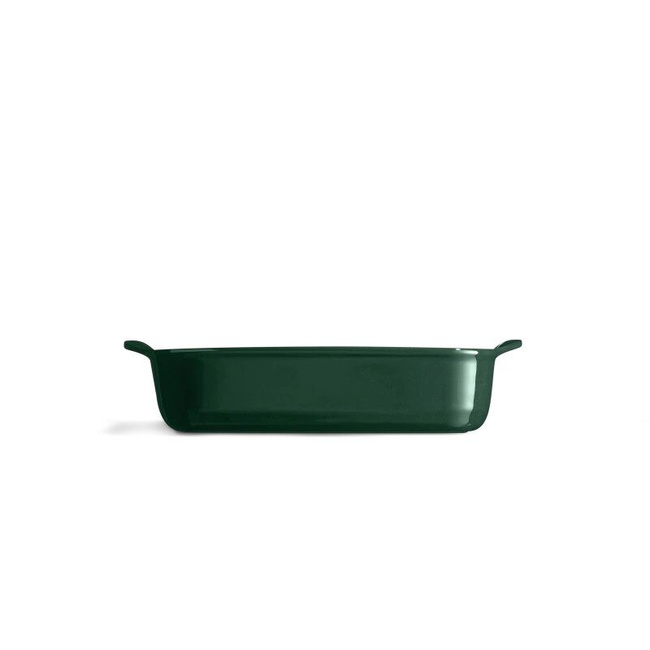 Prostokątne naczynie do zapiekania 30x19cm - cedrowy/zielony - Emile Henry