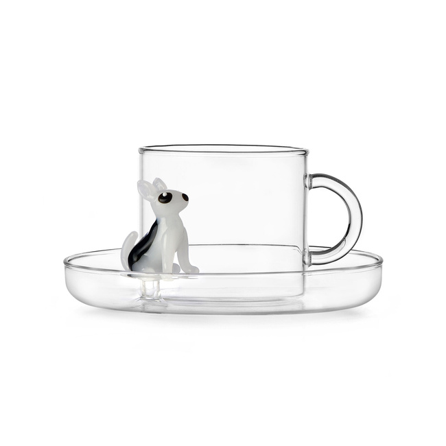 Filiżanki do herbaty ze spodkiem Bull Terrier 7 cm - Ichendorf Milano
