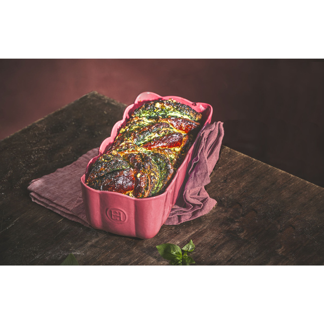 Podłużne naczynie do pieczenia 26,5 x 24,5 - Różany - Emile Henry