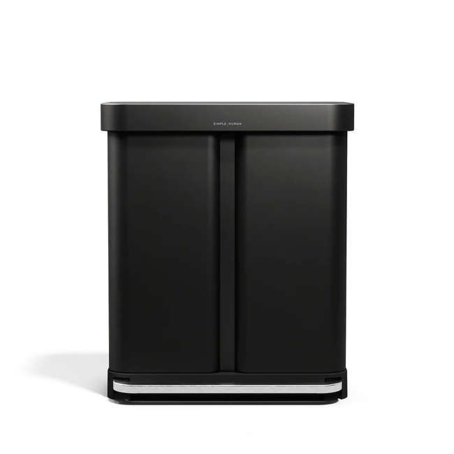 Kosz do segregacji Simplehuman CW2117, 58 l (34 + 24 l), pedałowy, matowa czerń