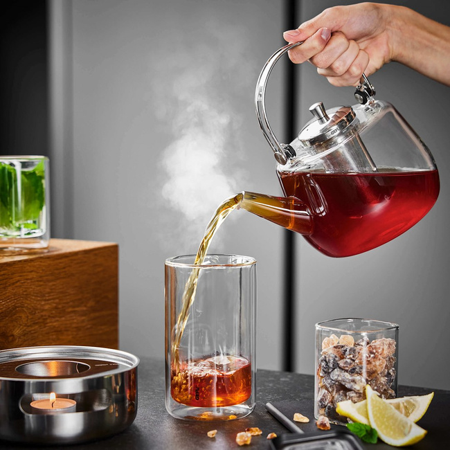 Infusa Czajnik do herbaty 1 ltr Szklane borokrzemowe szkło 19.5x12.5x17 cm GEFU