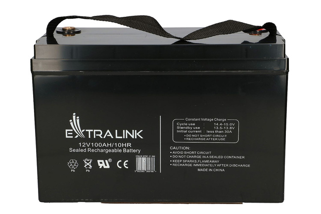 EXTRALINK AGM Akumulator Bezobsługowy 12V 100Ah do Zasilania i UPS