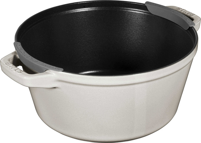 Zestaw 2 naczyń + pokrywka 24 cm Truflowy - Staub