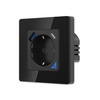 Extralink Smart Life Wall Socket Set Pro | Zestaw inteligentne gniazdko + ramka | Kolor Czarny, 230V, 1x USB A, 1x USB C, WiFi, Tuya