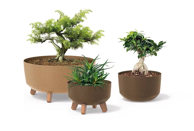 Doniczka Gracia Low Eco Wood 3,8 L biała Eco - Prosperplast