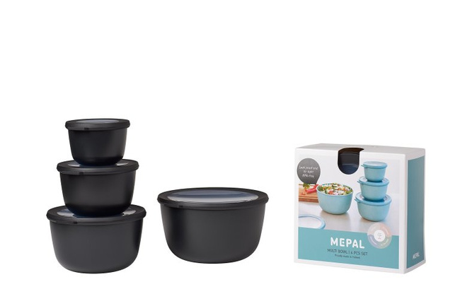 Zestaw 4 Misek Cirqula Okrągła 500 1000 2000 3000 Black 106233041100