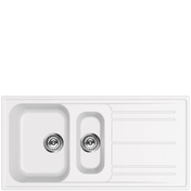 Smeg - Zlewozmywak kompozytowy RIGAE LZ102B Biały