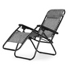 Leżak Fotel Ogrodowy Plażowy Regulowane Oparcie Zero Gravity Modernhome - Szary