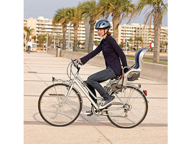 Fotelik dziecięcy OKBABY 10+ regulowane pochylenie, zapięcie - Mocowany na uchwycie - kolor czarny / ciemnoszary