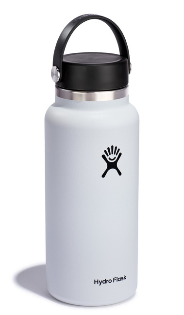 Butelka 32oz Wide Mouth 2.0 Flex Cap, White - Hydro Flask