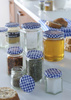 Słoik sześciokątny Kilner Made In England 110 ml z pokrywką w kratkę