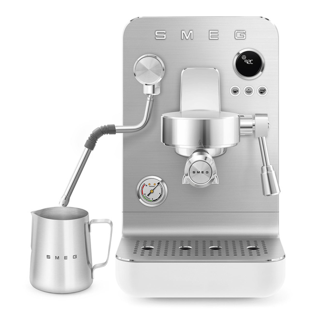 Smeg - Ekspres do kawy, Kolbowy ekspresy do kawy, Kolbowe, Minipro Emc02whmeu Biały (Mat)