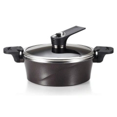 HAPPYCALL Garnek Próżniowy Vacuum Pot 24 cm 2,9 l brązowy niski