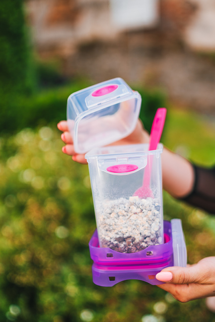 Lunchbox ze sztućcami 230+650ml Foodie Push&Push 26506 mix