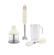 Smeg - Blender ręczny z akcesoriami 50's style HBF03CREU Kremowy