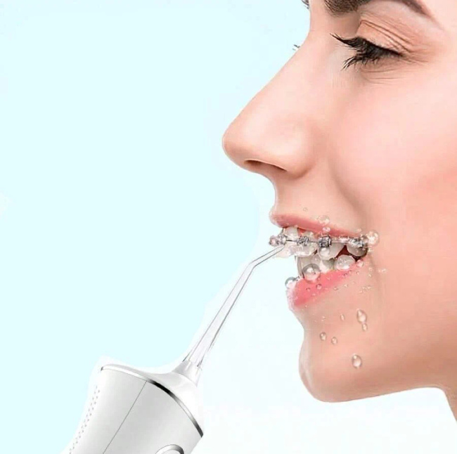 EXTRALINK Beauty Intelligent Water Flosser L8 Czarny Irygator 2000mAh IPX7 do czyszczenia zębów