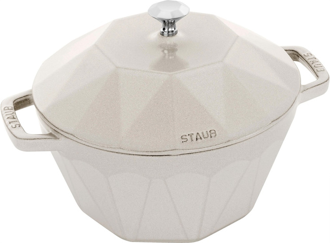 Garnek żeliwny Staub La Cocotte Diament 22 cm, 2,8 l, truflowy