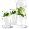 Szklanki i karafka 1000 ml Geo Gold - Vialli Design