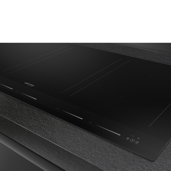 Smeg - Płyta Indukcyjna, 90 Cm, Linea, Black Linea Sim1964D Czarne Szkło