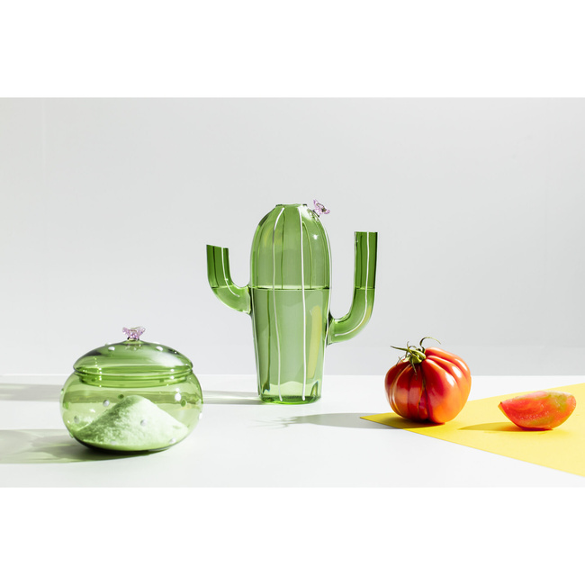 Szklane dzbanki Green Cactus Pink Flower - Ichendorf Milano