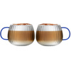 Komplet 2 szklanek Vialli Design Tulip 350 ml niebieskie ucho
