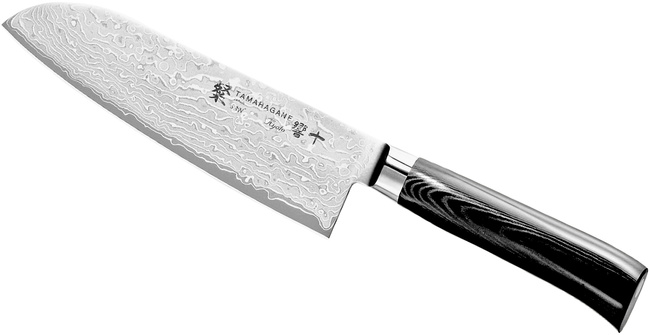 Nóż Santoku Tamahagane Kyoto Z Japońskiej Stali Vg-5, 17,5 Cm - Profesjonalne Narzędzie Kuchenne