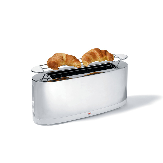 Toster z podgrzewaczem 2 w 1, biały - Alessi