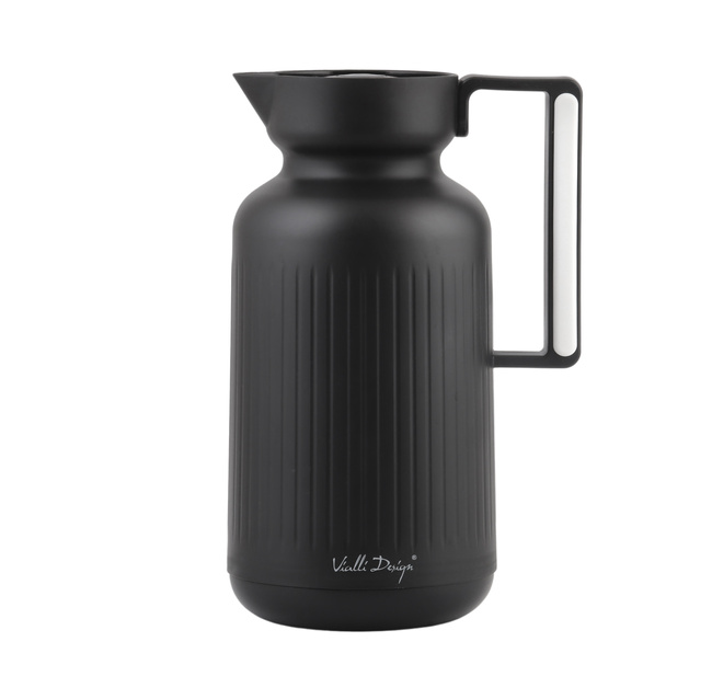Termos Z Wkładem Szklanym Lungo 1L Czarny 9262 - Vialli Design