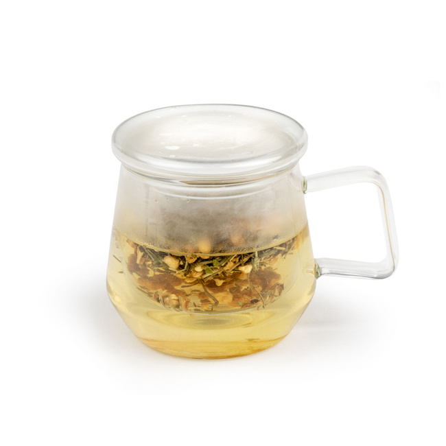 Kubek szklany z zaparzaczem Livorno 290ml - bezbarwny - Bredemeijer