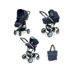 Wózek 3w1 Foppapedretti Supertres Denim Ocean – niebieski