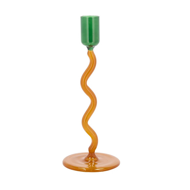 Świecznik Style Glass Green/Amber - Villa Collection
