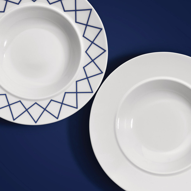 Miska na sałatkę z białej, zdobionej porcelany 2,5 l La Bella Tavola - Alessi