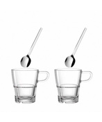 Zestaw 2 szklanek z łyżeczkami do kawy/herbaty Senso - Leonardo
