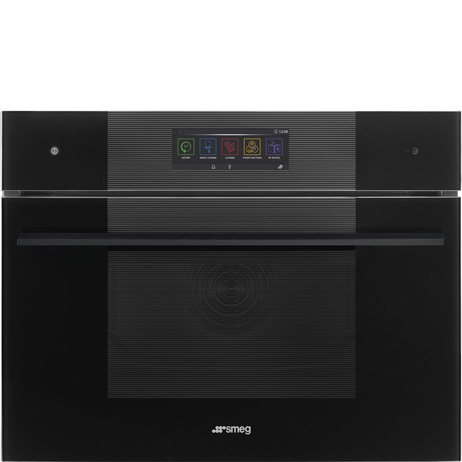 Smeg - Piekarnik elektryczny z funkcją mikrofali i pary Linea So4106Wapb3 Czarny.