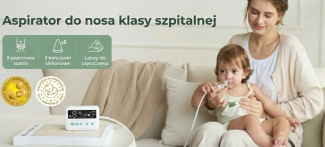 Elektryczny aspirator do nosa dla dzieci Momcozy BN06, 9 poziomów ssania